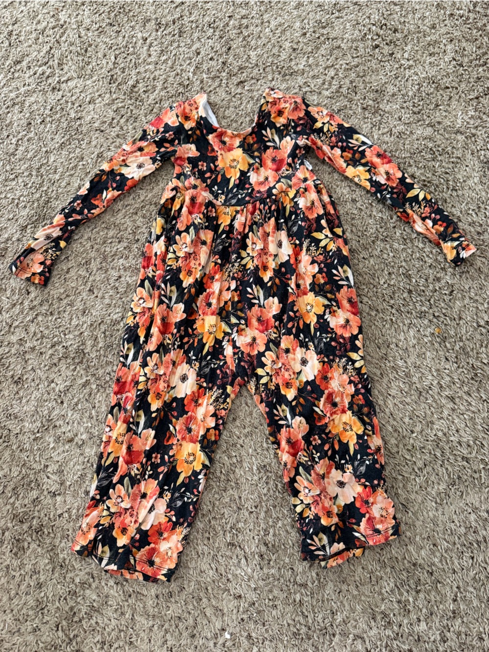 Gigi and max Floral Navy Kids One-Piece Romper